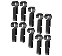 Zerodeko 100PCS Hard Hat Headlamp Clips Black Light Mount Buckles for Miners Repair Workers Quick Setup Stable Attachment Helmet Light Hooks for Tough Jobs