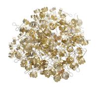 Zerodeko 100pcs Metal Ornament Cap Replacement round Christmas Ornament Caps with Easy Installation and Reusable Design for Holiday Tree Decorations and Public Holiday Displays