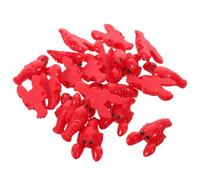 Zerodeko 100pcs Mini Resin Lobster Realistic Crawfish Models for Lobster Boil Party Decorations Tabletop Display and Early Education Teaching Aids with Detailed Sculpting and Vivid Red