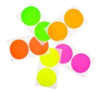 Zerodeko 100pcs Multi-Function PVC Colored Round Dot Stickers Adhesive Labels for Food Containers and Sundries, Assorted Colours for School and Home Use Random Color