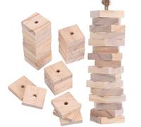 Zerodeko 100pcs Parrot Chewing Blocks Wood Chips Bird Parts Natural Wood Material Safe for Birds DIY Crafts and Cage Accessories