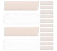 Zerodeko 100Pcs Self-Adhesive Nameplate Stand with Double-Layer Frame, Plastic Label Holders for Office, School, Meeting Room, Desk Display and Pantry Organization