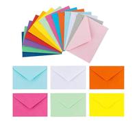 Zerodeko 100pcs Small Money Saving Envelopes Budget Cash Envelopes Colorful Paperboard Sturdy Wear-Resistant Space-Saving for Festival and On-the-go Use Random Color