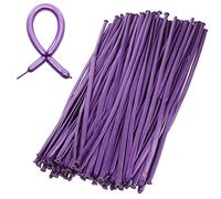 Zerodeko 100Pcs Thickened Metallic Purple Long Balloons for Twisting and Modeling Premium Latex Party Decorations for Birthday Festival Wedding Animal Shapes and Photo Props
