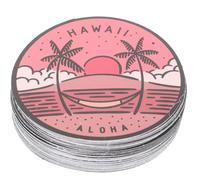 Zerodeko 100pcs Waterproof PVC Adhesive Stickers Creative Laptop Stickers Suitcase Landscape Portable Sun Protection Decals for Handbook and Luggage Decoration