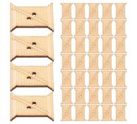 Zerodeko 100pcs Wooden Thread Winding Boards Floss Winder Cards 24x19mm Natural Wood Organizer for Embroidery Cross-Stitch Sewing Craft Storage