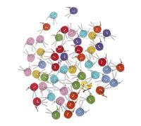 Zerodeko 100pcs Yarn Ball Buttons Sewing Fasteners Wooden Assorted Color Vivid Lightweight Creative Shape Practical Sewing Accessories for DIY Handcraft