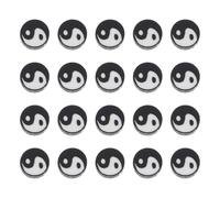 Zerodeko 100pcs Yin Yang Spacer Beads for DIY Jewelry Making, Black Composite Material Round Beads Suitable for Bracelets and Necklace Accessories