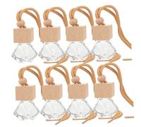Zerodeko 10Pcs 10ML Square Perfume Bottles Set Car Aroma Diffuser Refillable Containers for Essential Oils Portable Car Scents Bottles
