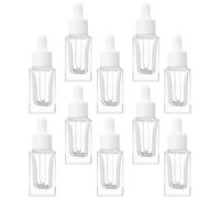Zerodeko 10pcs 15ml Glass Dropper Bottles with Lids for Storing Essence Liquid and Perfume DIY Use, Portable Size with Accurate Drop Control for Household Oils
