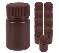 Zerodeko 10pcs 30ml Pp Light Resistant Reagent Bottles with Caps, High Temperature Resistant Small Refillable Plastic Bottles for Laboratory and Chemical Storage