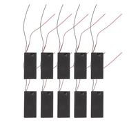 Zerodeko 10Pcs 9V 6F22 Battery Holder Box with Switch and Cover Square Single Cell Battery Case with Screw Terminals Black Storage for Electronics and Household Devices