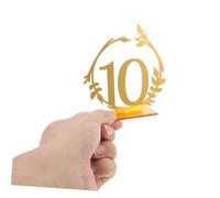 Zerodeko 10pcs Acrylic Wedding Table Numbers with Round Design for Restaurant Banquets Reusable and Reserved Seating Signs Modern Chic Table Number Discs for Event Decoration