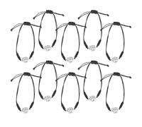 Zerodeko 10pcs Adjustable Volleyball Sports Bracelets Handmade Braided Rope Charm Wristbands for Teens Adults Team Unity Birthday Party Favors Gift for Volleyball Players