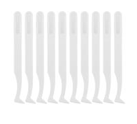 Zerodeko 10pcs Anti-Static Plastic Tweezers - ESD Safe Precision Tweezers with Curved Tip - Fine Point Tool for Electronic Product Repair, Leather Products, Experiments, Dressings