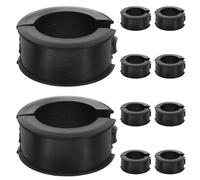 Zerodeko 10pcs Bike Handlebar Clamp Adapter: Rubber Spacers 22.2-31.8mm - Non-Marring Stem Gasket Inserts - Cycling Maintenance Accessory