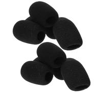 Zerodeko 10pcs Black Microphone Soft Covers Sponge Windshield Lightweight and Comfortable Mic Protectors for Headset Microphone Supplies in Noisy Environments and Trade Shows