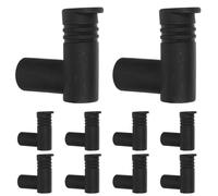 Zerodeko 10pcs Black Plastic Clothes Rack Connectors 19mm Angle Joint Set 90° Elbow Drying Rack Rod Connectors for Laundry Pole Clothes Hanger Accessories