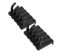 Zerodeko 10pcs Black Plastic Headphone Hooks for Monitor Multi-Function Headset Hanger Holder for Computer Compatibility with All Major Headphone Models Space-Saving Monitor Mount Organizer
