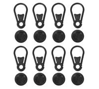 Zerodeko 10pcs Black Plastic Tent Clips for Camping Tarps and Awnings, Heavy Duty No-hole Tarp Clips, Easy to Remove and Secure Outdoor Tent Covers