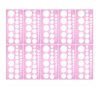Zerodeko 10pcs Circle Template Drawing Rulers for Accurate Measuring, Plastic Geometric Stencil Set with Lasting Clarity, for Quilling and Art Supply Bags