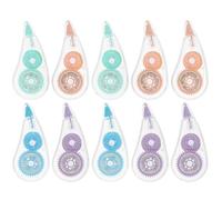 Zerodeko 10pcs Correction Tape Set for Students and Home Use, Double-headed Design, Plastic Material, Safe to Use on Paper and Photos, Convenient Instant Error Fixing Stationery