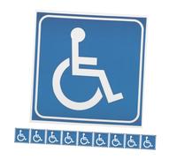 Zerodeko 10pcs Disabled Wheelchair Stickers Xin Scratch-Resistant Disability Parking Signs for Car Windows Mobility Devices Clear Handicap Symbol for Accessibility and Safety