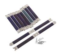 Zerodeko 10pcs DIY Handbag Hinge O Shape Practical Bag Flex Frame Make Gunmetal Purse Small Key Clasps Spring Clips Spring Clasp Brushed Snap Large Replacement Silver Stainless Navy