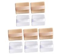 Zerodeko 10pcs Dual-sided Makeup Powder Puff with Strap for Loose and Pressed Powder High-density Synthetic Sponge Washable Face and Body Cosmetic Pads for Women