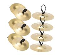 Zerodeko 10pcs Finger Cymbals Lightweight Percussion Instrument with Comfortable Band for Belly Dancing Stage Performance and Entertainment Props