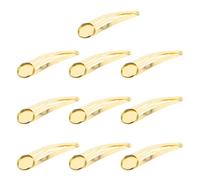 Zerodeko 10Pcs Iron Hair Clip Bases, Blank DIY Hair Barrette Accessories for Custom Hairpin Making, Basic Craft Supplies for Home DIY