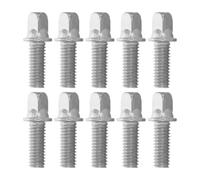 Zerodeko 10Pcs M6X15Mm Drum Percussion Screws Silver Iron Plated Easy Removal Wide Applicability Drum Hardware Parts for Electronic and Acoustic Kit Accessories