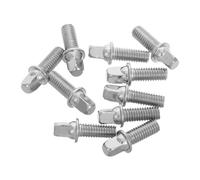 Zerodeko 10pcs M6x15mm Drum Screws Silver Iron Silver Plated Drum Kit Accessories and Repair Easy Installation Precise Dimensions Suitable