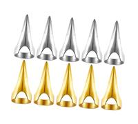 Zerodeko 10pcs Metal Hair Braiding Rings Sectioning Finger Tools Fake Claws for Hair Styling and Parting Accessories Retro Punk Cosplay