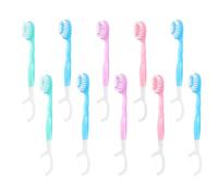 Zerodeko 10pcs Mini Disposable Travel Toothbrush with Soft Bristles Needed Compact Portable Oral Care for Business Trips Outdoor Adventures and Convenient Go Use