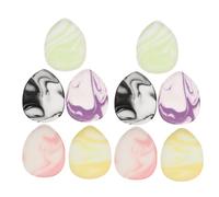 Zerodeko 10pcs Mini Powder Puff Finger Makeup Sponge Soft Water Drop Shape Polyurethane Foundation Applicator Conceals Imperfections for Pocket or Makeup Bag Use