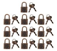 Zerodeko 10pcs Mini Retro Locks Safe Mini Padlocks with Two Keys Alloy Anti-Rust Easy to Carry Suitcase Ring Latches for Occasions