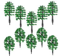 Zerodeko 10pcs Miniature Trees for Model Making Toy Trees for Micro Landscape Decor for Train Railway Scenery Diy Crafts