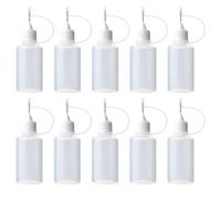 Zerodeko 10pcs Needle Tip Glue Dispensing Bottle 30ml Reusable Plastic