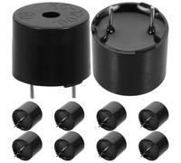 Zerodeko 10pcs Passive Piezo Electric Buzzer 5v 42ohm Abs Material Black Electronic Tone Alarm for Telephones and Alarms with Quick Response and Strong Penetrating Power