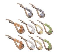 Zerodeko 10pcs Pearl Banana Hair Clips Non-slip Jaw Claw Barrettes for Women Lightweight Flexible Ponytail Buckle Clips with Sophisticated Sparkle Multi-color for Seamless Stylish Hair
