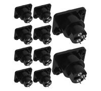 Zerodeko 10pcs -pin Xlr Female Panel Mount Socket Audio Connector with Plastic and Alloy Housing, Portable and Sturdy for Studios and Equipment Setup, Compatible with Amplifiers