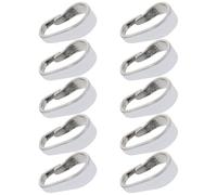 Zerodeko 10pcs Pinch Bails Pendant Connectors Silver Easy to Turn on Or Off Attach to Jewelry for Necklace Making
