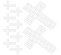 Zerodeko 10pcs Plastic Cross Canvas Sheets 7.8x5.5cm White Cross Shape Plastic Grid for DIY Crafting Canvas Sheets Suitable for Needlework and Dimensional Crafting Projects