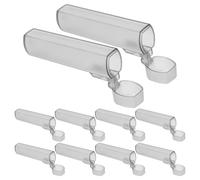 Zerodeko 10Pcs Portable Mini Plastic Toothpick Holders Box 8.0Cm Grey Pocket Toothpick Dispenser Container for Travel Camping Outdoor Use