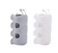 Zerodeko 10pcs Reusable Shower Head Holder with Suction Fixing Base Plastic No Drilling Bathroom Shower Accessories Holder in White Easy Wall Mount