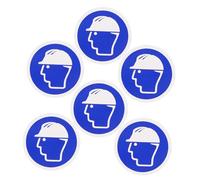 Zerodeko 10pcs Safety Helmet Use Stickers Blue Pvc Wear Helmet Sticker Enhances Workplace Safety Easy to Apply and Remove for Environments and Workplace