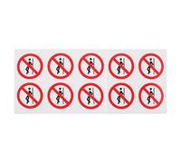 Zerodeko 10pcs Self-adhesive Safety Warning Stickers 5x5cm with White Border, Industrial Door Safety Labels No Leaning Signs for Workplace Equipment and Construction Sites