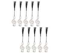 Zerodeko 10pcs Silver Music Note Metal Bookmarks Tassels, Unique Student Reading Book Mark Set for Graduation and Office Stationery Accessories