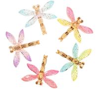 Zerodeko 10pcs Tiny Dragonfly Charms Resin Insect Decorations Lightweight Plastic Resin Embellishments for Crafting and Displaying a Bookshelf, Miniature Garden Ornaments Random Color